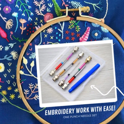 CraftsCapitolTM Premium Needle Punch Embroidery Set