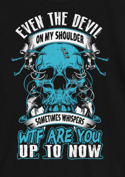 Even The Devil On My Shoulder Sometimes Whispers Men's Short Sleeve  Printed T-shirt-