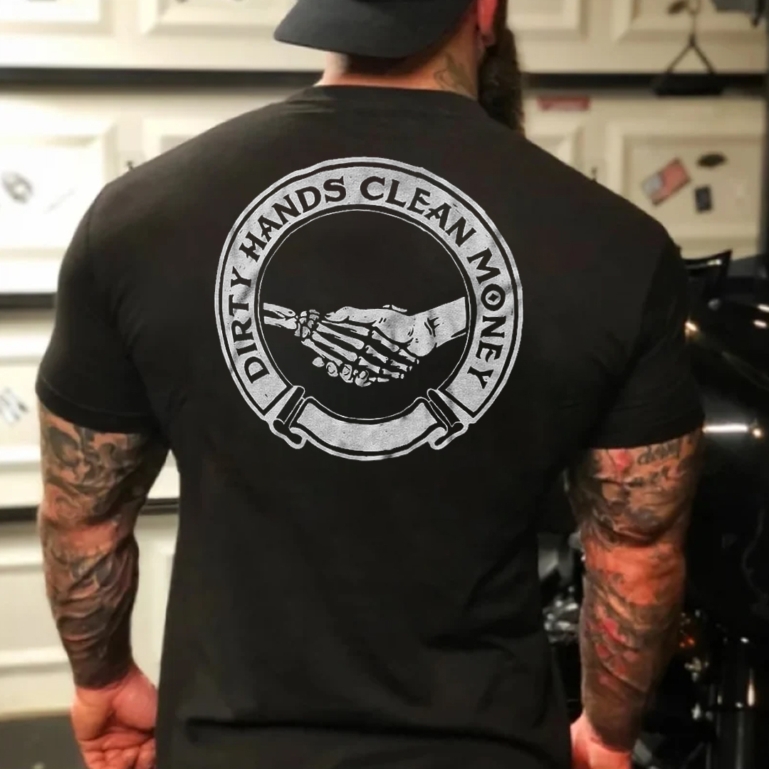 Dirty Hands Clean Money Classic Men's Short Sleeve  Printed T-shirt-