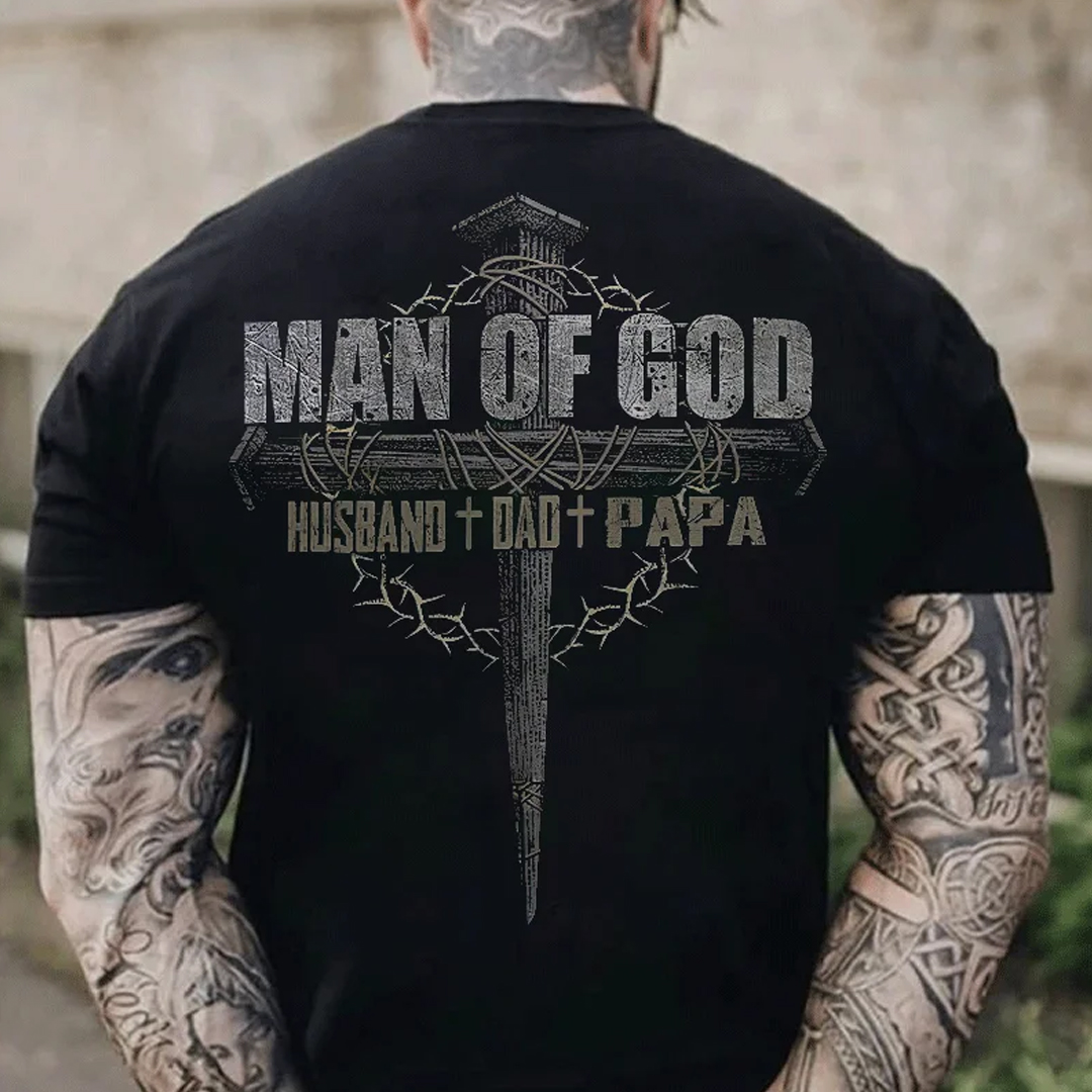 Men Of God Men's Short Sleeve  Printed T-shirt-