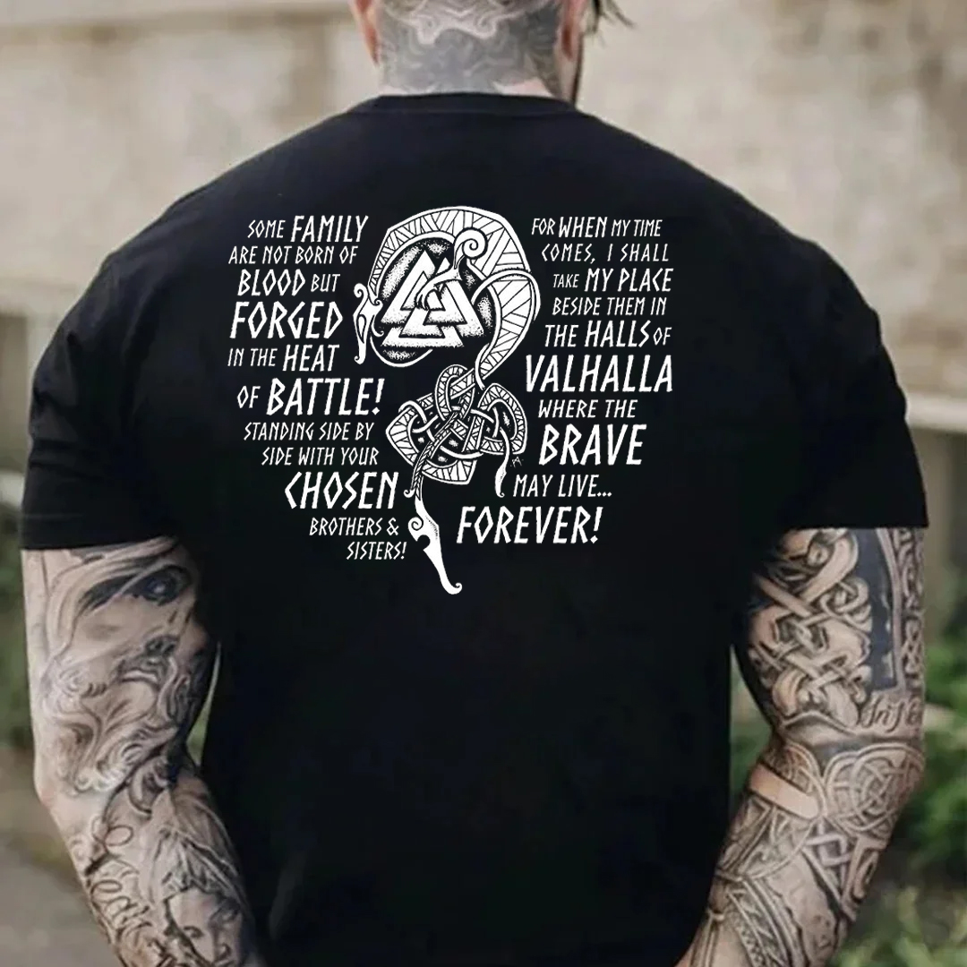 Viking VALHALLA Men's Short Sleeve  Printed T-shirt-