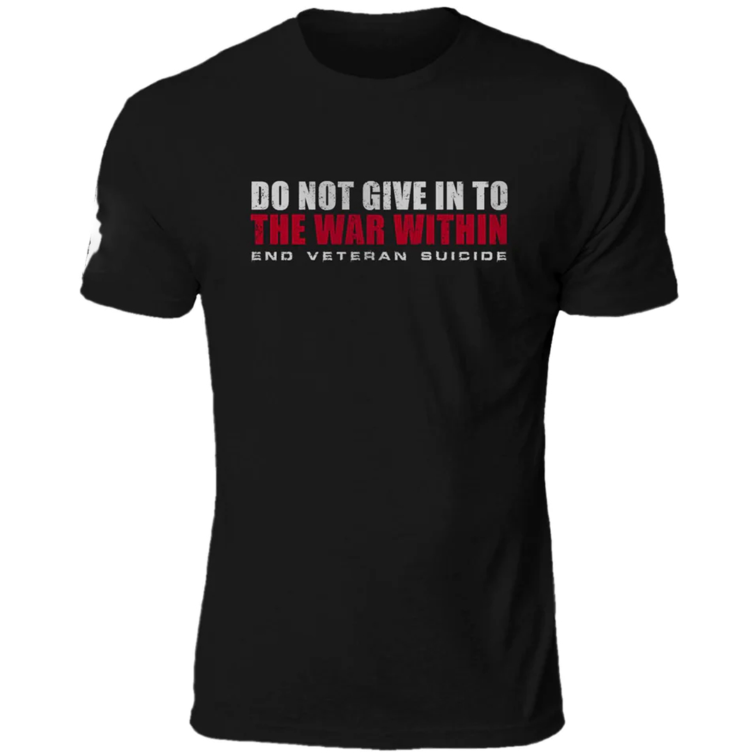 Do Not Give In To The War Within End Veteran Suicide Men's Short Sleeve  Printed T-shirt-