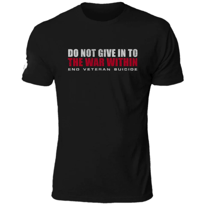 Do Not Give In To The War Within End Veteran Suicide Men's Short Sleeve  Printed T-shirt-