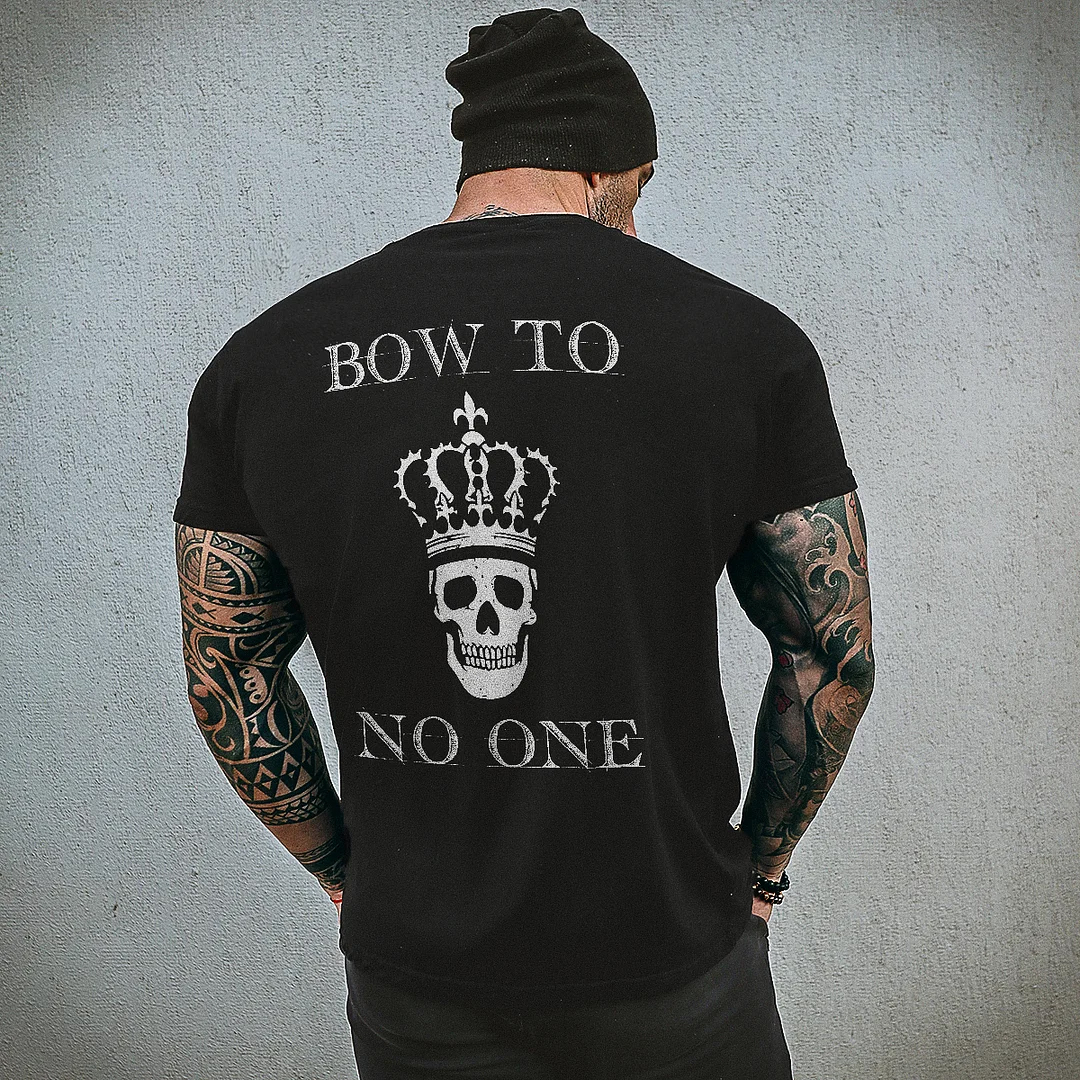 Bow To No One Men's Short Sleeve  Printed T-shirt-