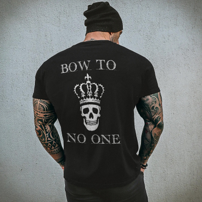 Bow To No One Men's Short Sleeve  Printed T-shirt-