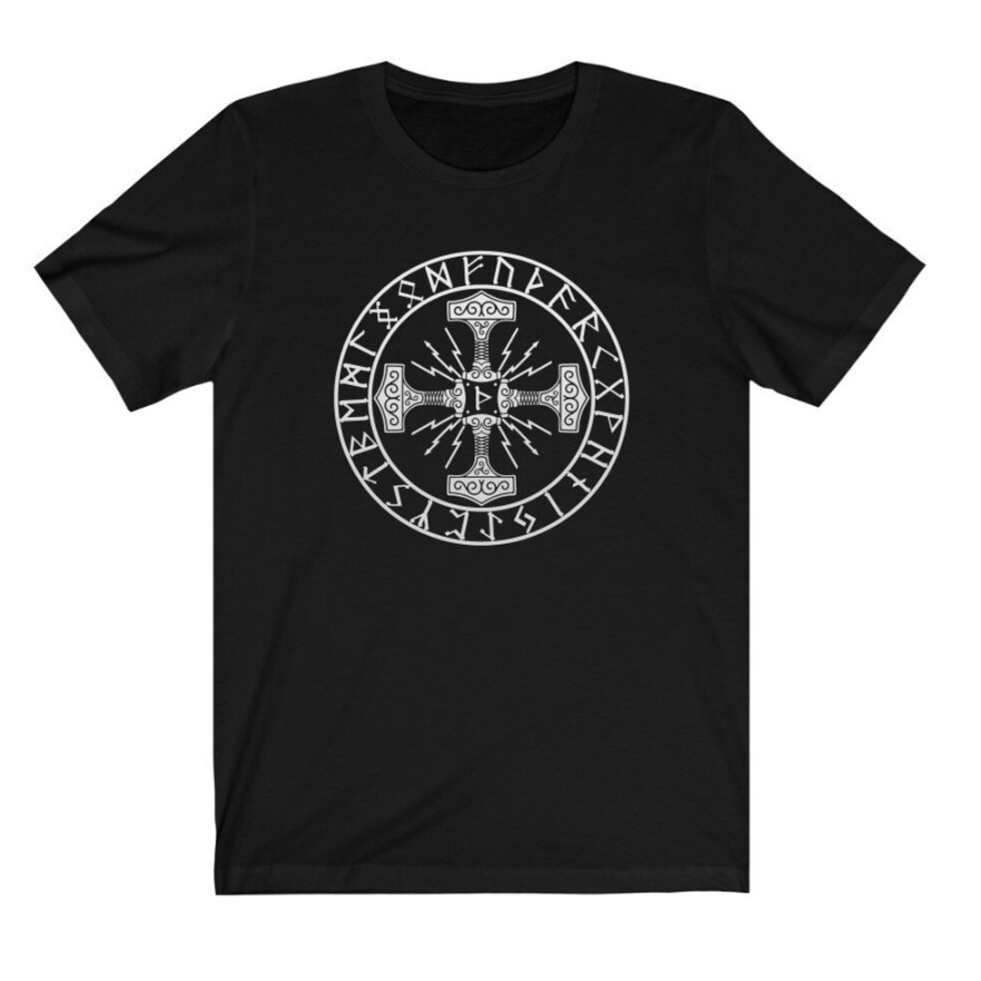 Viking Thor's Hammer Berserker Men's Short Sleeve  Printed T-shirt-