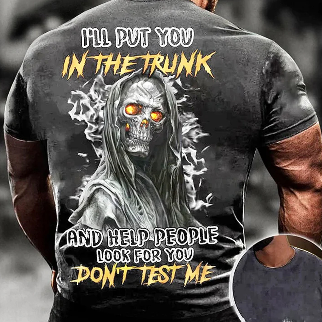 Don't Test Me Men's Short Sleeve  Printed T-shirt-