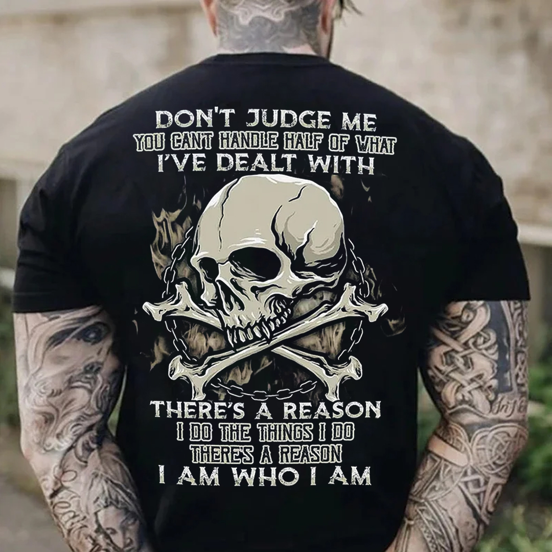 Don't Judge Me Men's Short Sleeve  Printed T-shirt-