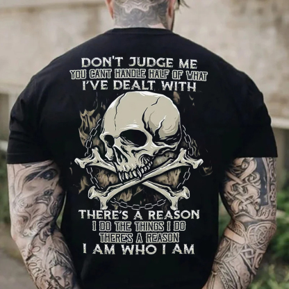 Don't Judge Me Men's Short Sleeve  Printed T-shirt-