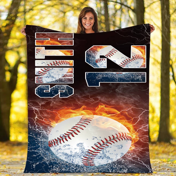 Personalized hooded baseball online blanket