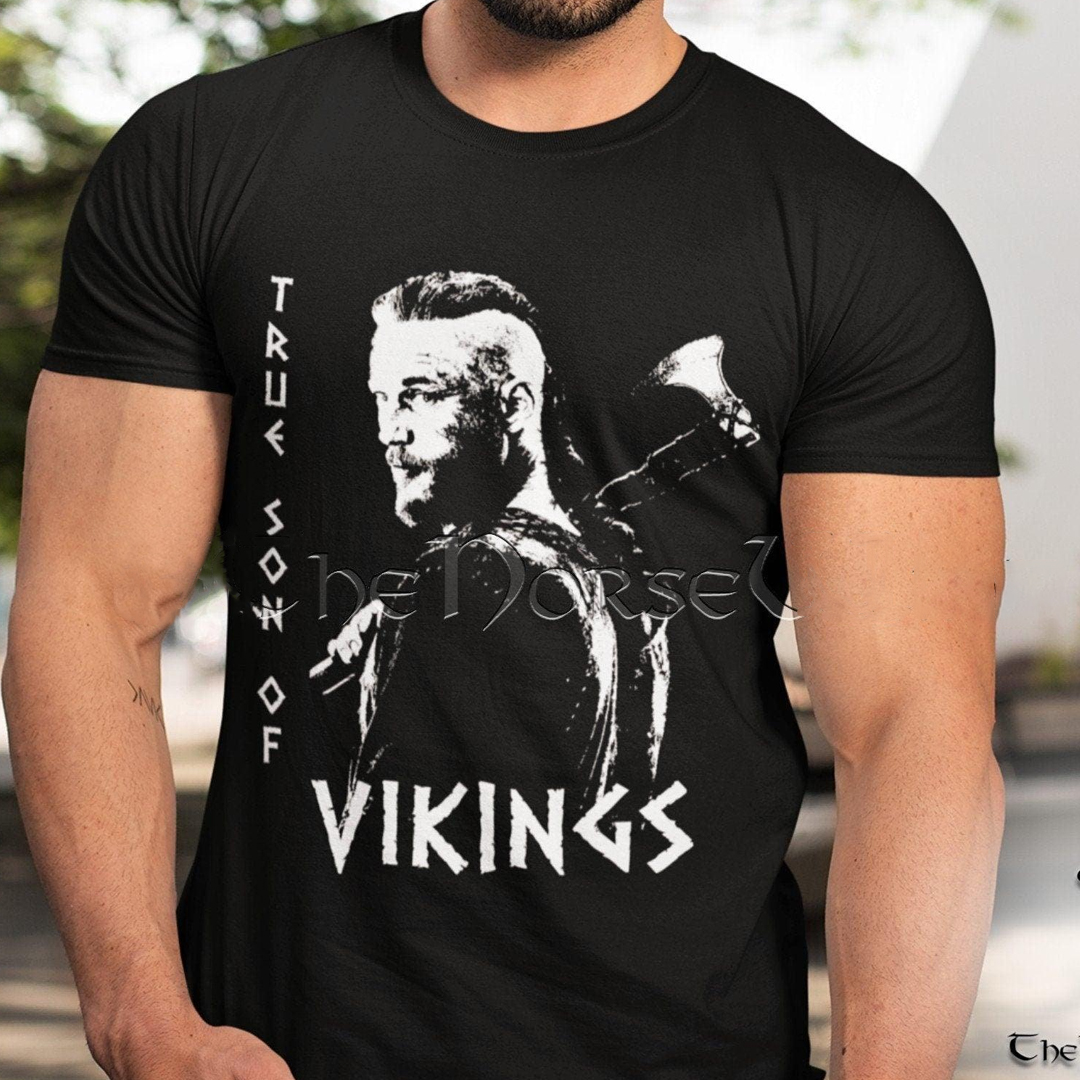 True Son Of Vikings Men's Short Sleeve  Printed T-shirt-