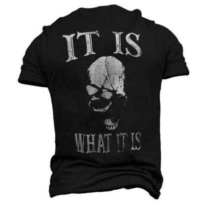 It Is What It Is Men's Short Sleeve  Printed T-shirt-