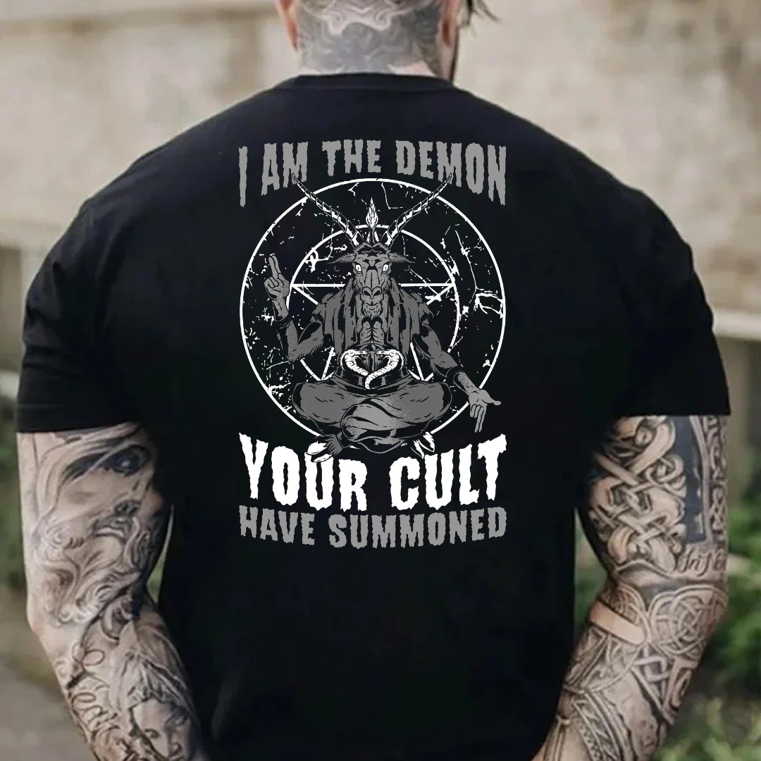 I Am The Demon Your Cult Have Summoned Men's Short Sleeve  Printed T-shirt-