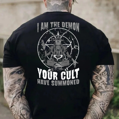 I Am The Demon Your Cult Have Summoned Men's Short Sleeve  Printed T-shirt-