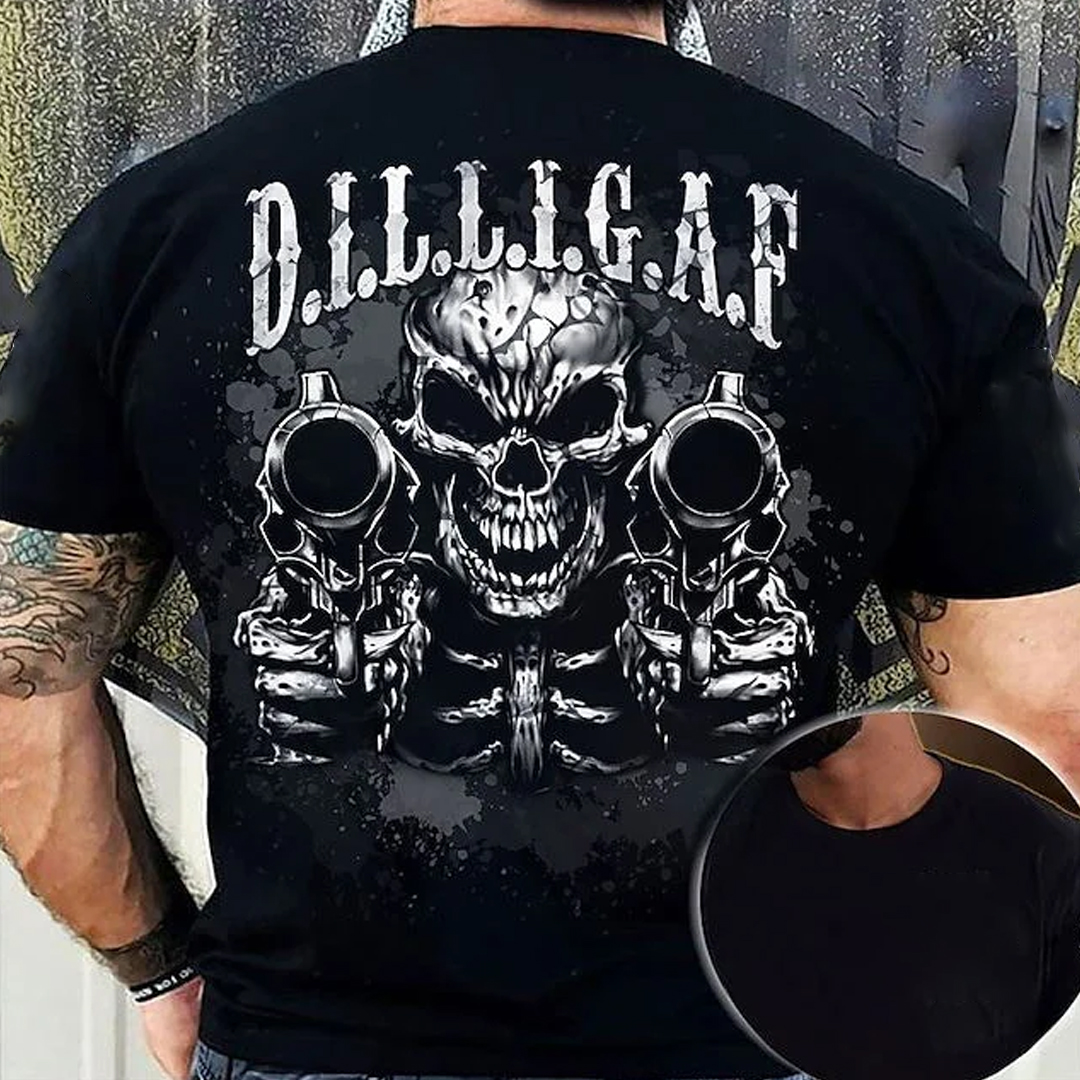 DILLIGAF Men's Short Sleeve  Printed T-shirt-