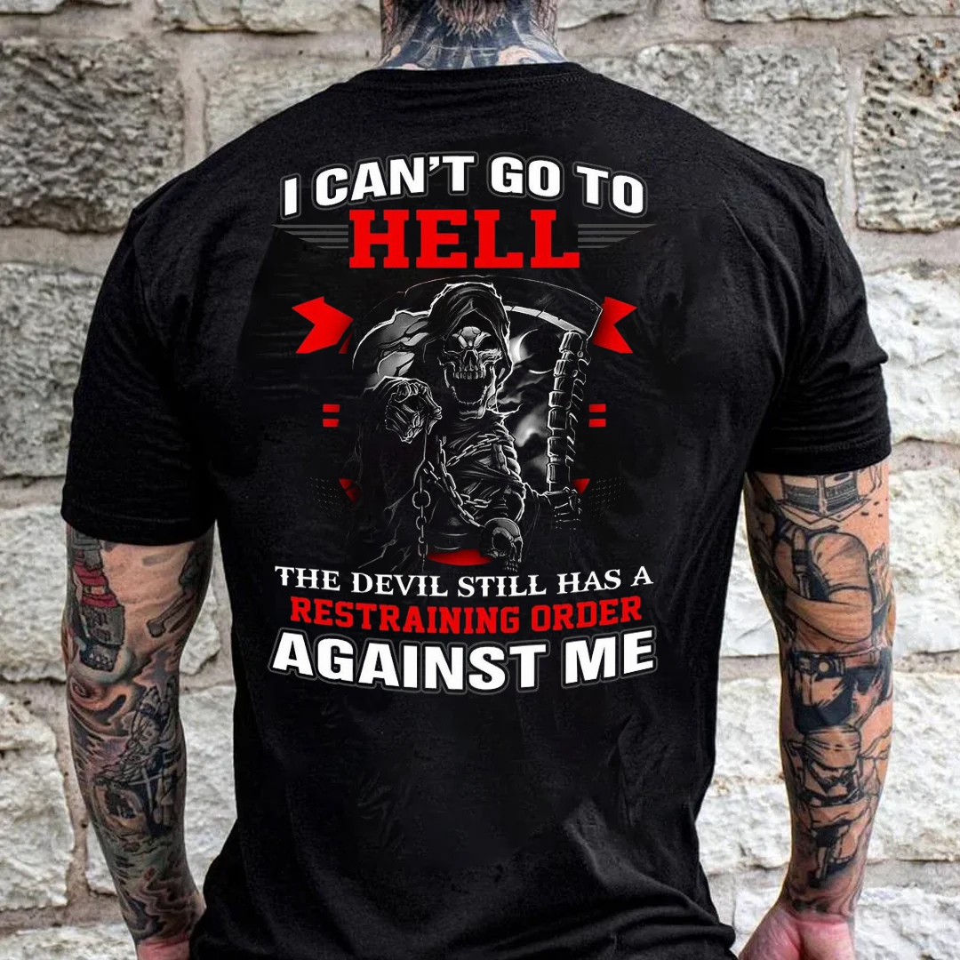 I Can't Go To Hell Men's Short Sleeve  Printed T-shirt-