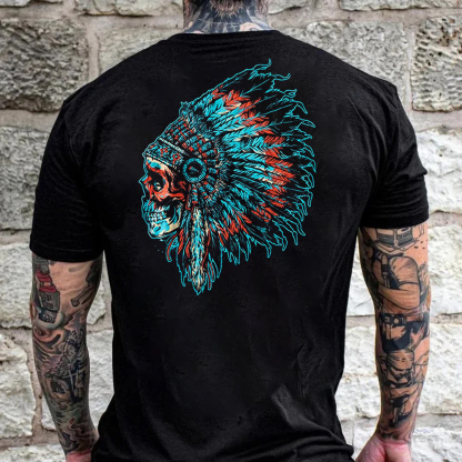 CHIEF Men's Short Sleeve  Printed T-shirt-