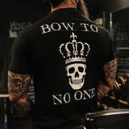 Bow To No One Men's Short Sleeve  Printed T-shirt-