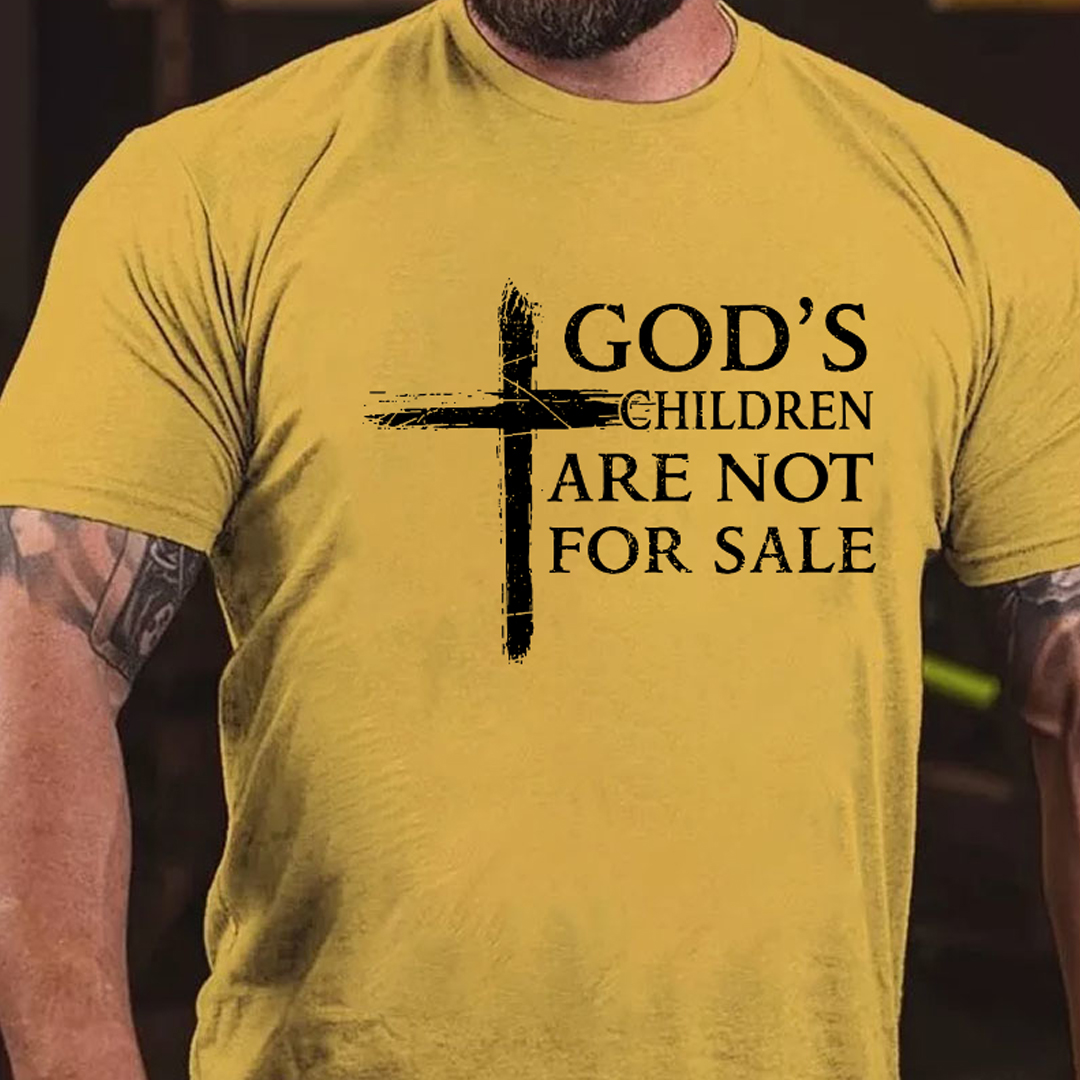 God's Children Are Not For Sale Men's Short Sleeve  Printed T-shirt-