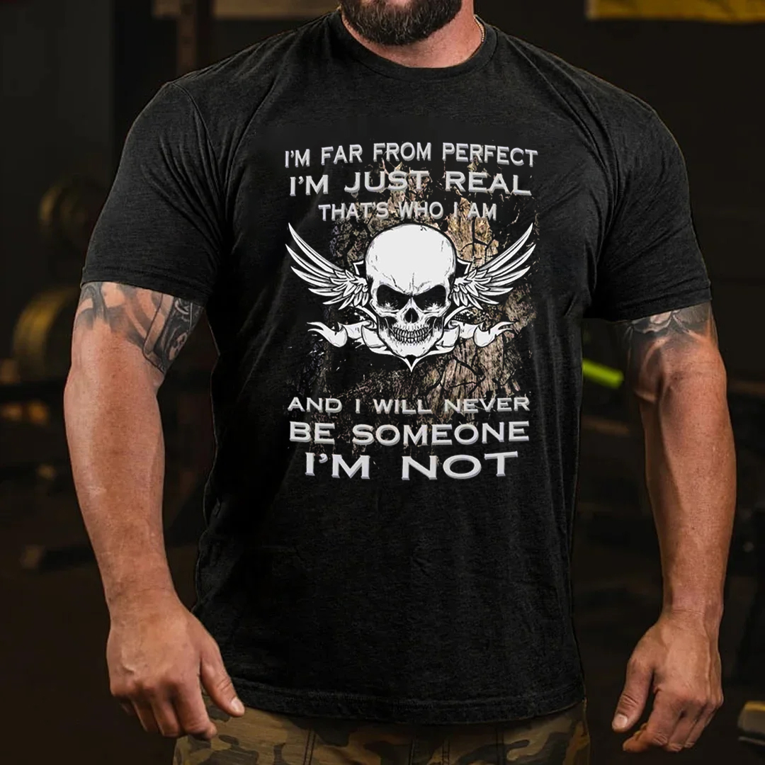 I Will Never Be Someone I'm Not Men's Short Sleeve  Printed T-shirt-