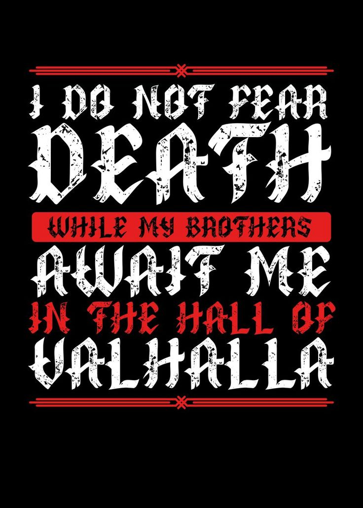 I Do Not Fear Death With My Brothers Await Me In Valhalla Viking Men's Short Sleeve  Printed T-shirt-