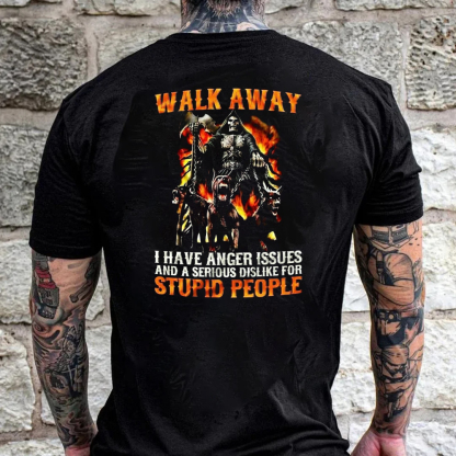 Walk Away Men's Short Sleeve  Printed T-shirt-