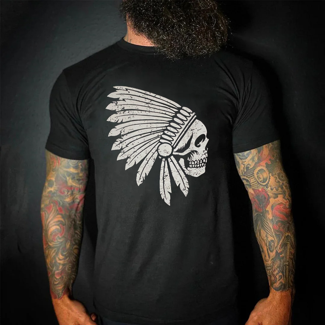 APACHE Men's Short Sleeve  Printed T-shirt-