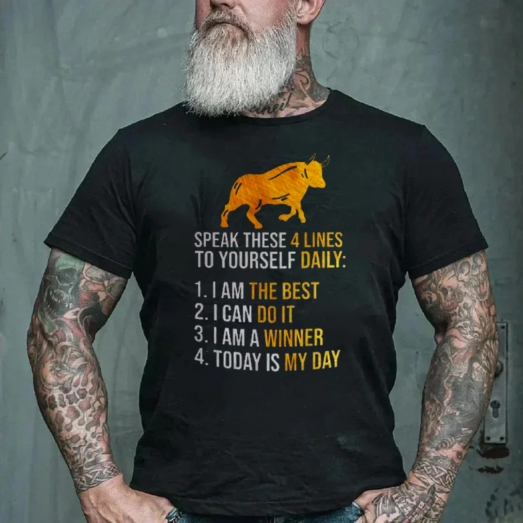 Today It's My Day Men's Short Sleeve  Printed T-shirt-