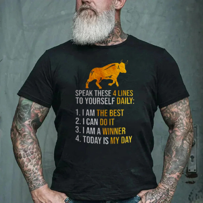 Today It's My Day Men's Short Sleeve  Printed T-shirt-