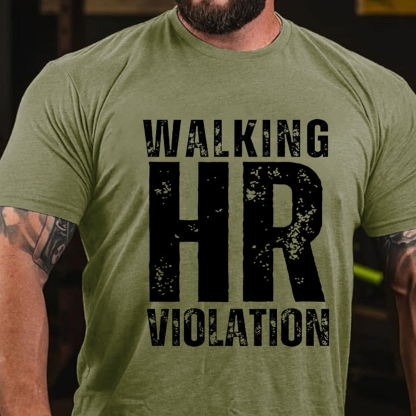 Walking HR Violation Men's Short Sleeve  Printed T-shirt-
