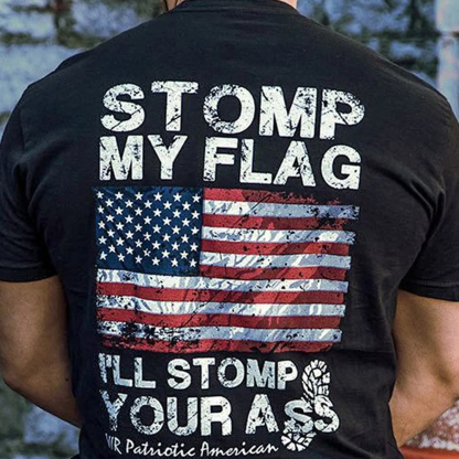 Stomp My Flag Men's Short Sleeve  Printed T-shirt-