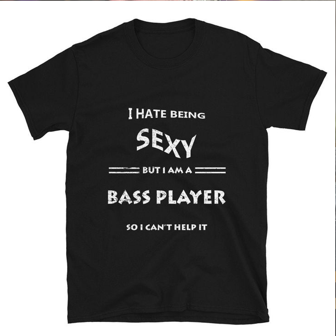 Bass Player Men's Short Sleeve  Printed T-shirt-