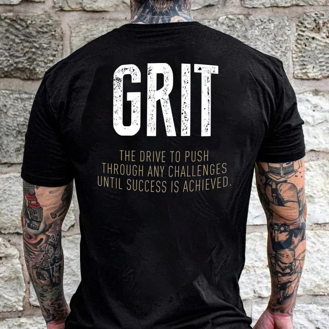 Grit Men's Short Sleeve  Printed T-shirt-