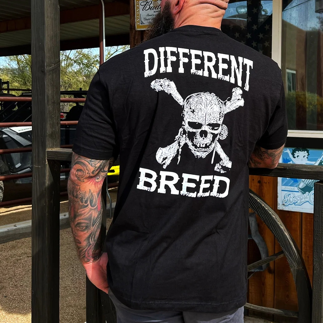 Different Breed Men's Short Sleeve  Printed T-shirt-