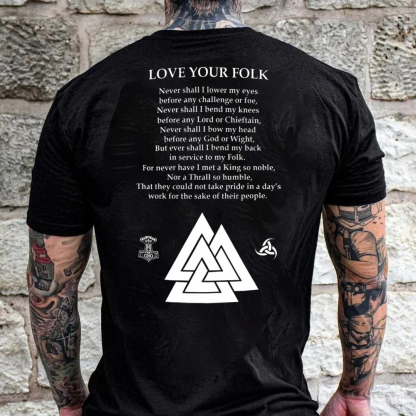 Love Your Folk Viking Men's Short Sleeve  Printed T-shirt-