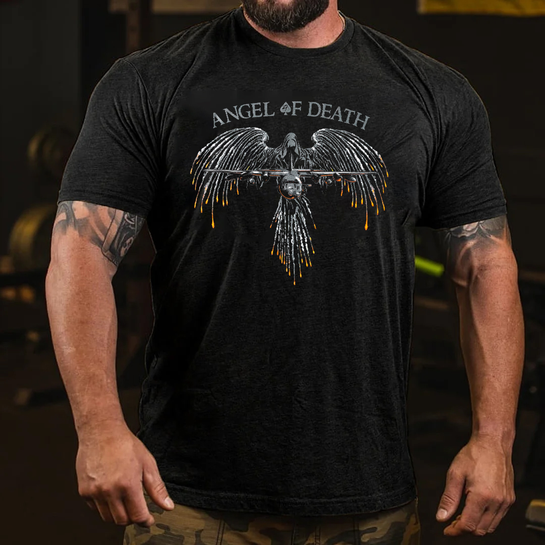 Eagle Angel Of Death Men's Short Sleeve  Printed T-shirt-