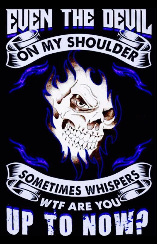 Even The Devil On My Shoulder Sometimes Whispers WTF Are You Up To Now Men's Short Sleeve  Printed T-shirt-