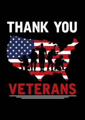 Thank You Veterans Men's Short Sleeve  Printed T-shirt-