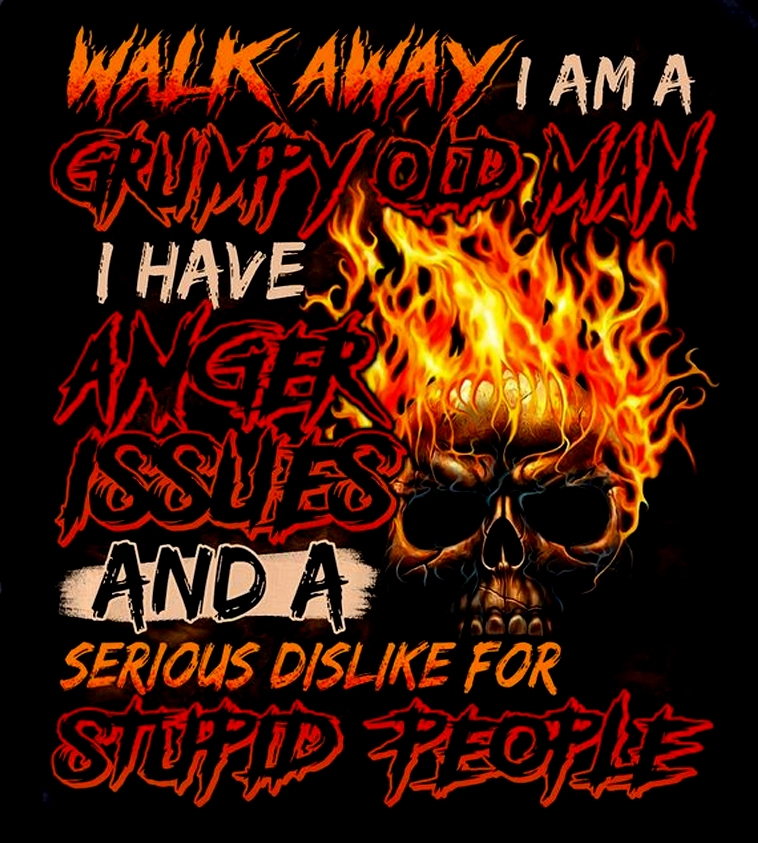 Walk away i am a grumpy old man i have anger issues and a serious dislike for stupid people Men's Short Sleeve  Printed T-shirt-