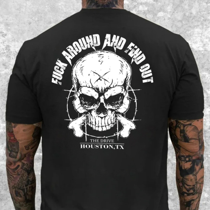 FUCK AROUND Men's Short Sleeve  Printed T-shirt-