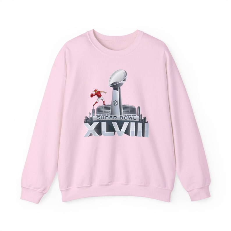 Super Bowl 2024 Sweatshirt, American Football Sweater, Cute Crewneck, Oversized Clothes - Unisex Heavy Blend Crewneck Sweatshirt.