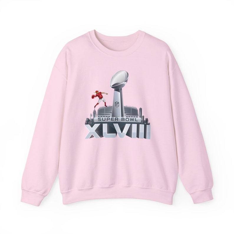 Super Bowl 2024 Sweatshirt, American Football Sweater, Cute Crewneck, Oversized Clothes - Unisex Heavy Blend Crewneck Sweatshirt.