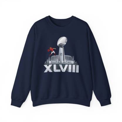 Super Bowl 2024 Sweatshirt, American Football Sweater, Cute Crewneck, Oversized Clothes - Unisex Heavy Blend Crewneck Sweatshirt.
