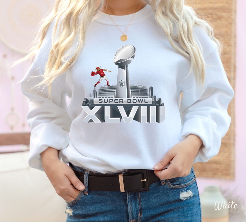 Super Bowl 2024 Sweatshirt, American Football Sweater, Cute Crewneck, Oversized Clothes - Unisex Heavy Blend Crewneck Sweatshirt.