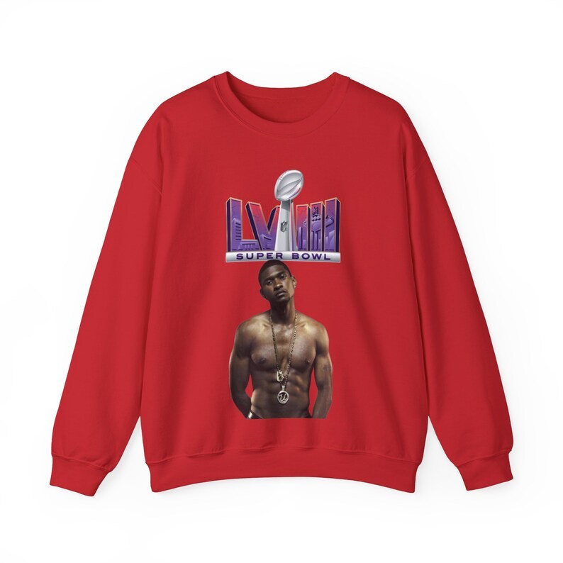 Usher Superbowl Halftime Show Unisex Heavy Blend Crewneck Sweatshirt 3 | Confessions | Yeah! | RnB Music | 90's 2000's R&B | My Way