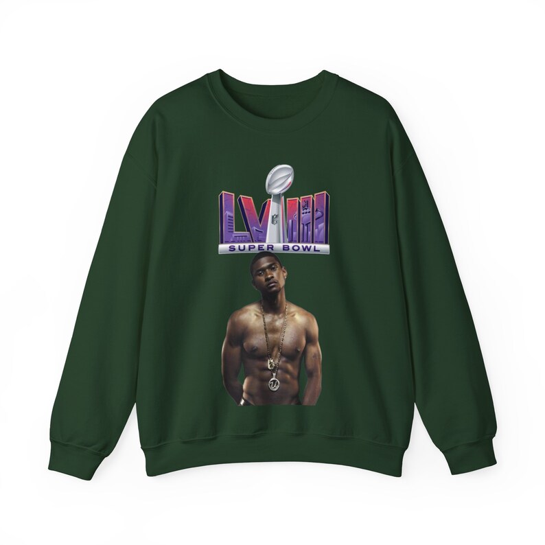 Usher Superbowl Halftime Show Unisex Heavy Blend Crewneck Sweatshirt 3 | Confessions | Yeah! | RnB Music | 90's 2000's R&B | My Way