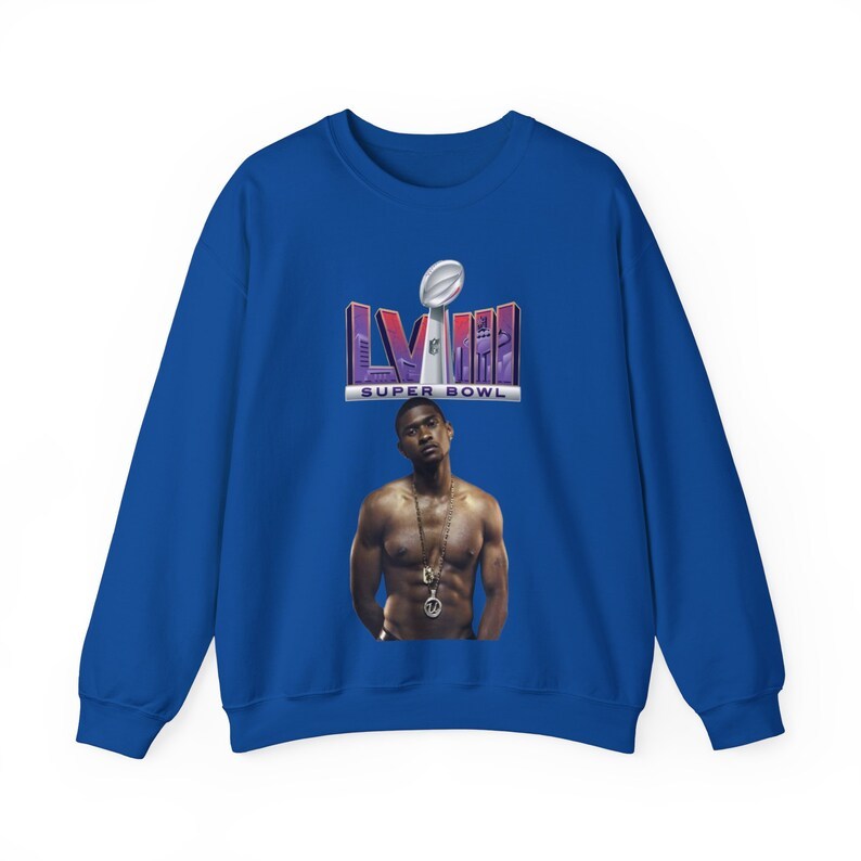 Usher Superbowl Halftime Show Unisex Heavy Blend Crewneck Sweatshirt 3 | Confessions | Yeah! | RnB Music | 90's 2000's R&B | My Way