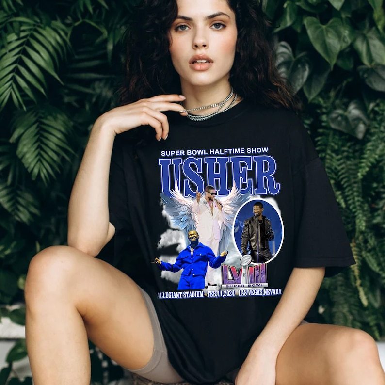 Ushers Supe.r Bowl 2024 Halftime Show Shirt, Ushers 2000s, 2024 Music Concert Shirt