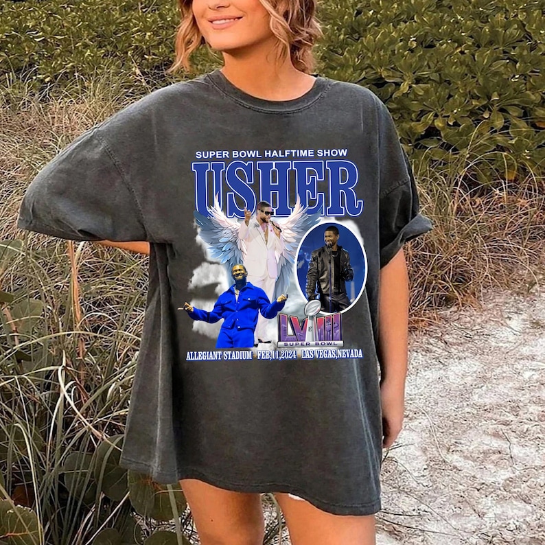 Ushers Supe.r Bowl 2024 Halftime Show Shirt, Ushers 2000s, 2024 Music Concert Shirt