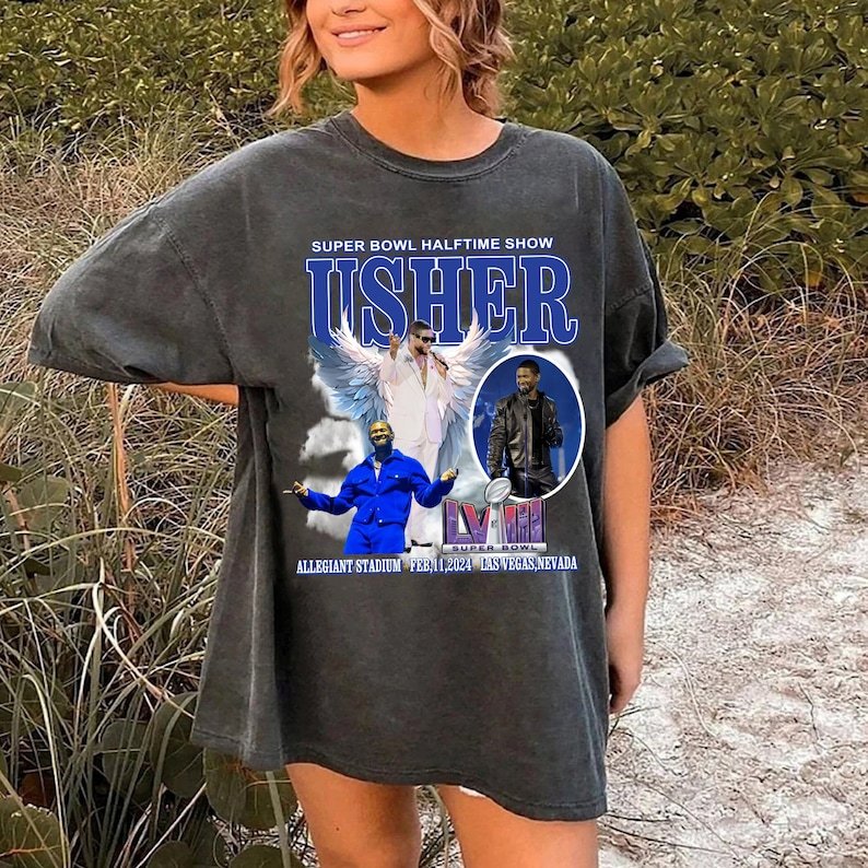 Ushers Supe.r Bowl 2024 Halftime Show Shirt, Ushers 2000s, 2024 Music Concert Shirt